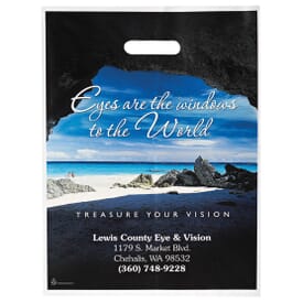 12" x 16" Full Color Plastic Bags with Die-Cut Handles