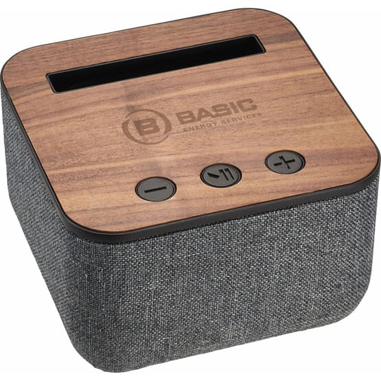 Shae Fabric Bluetooth® Speaker with Wood Base
