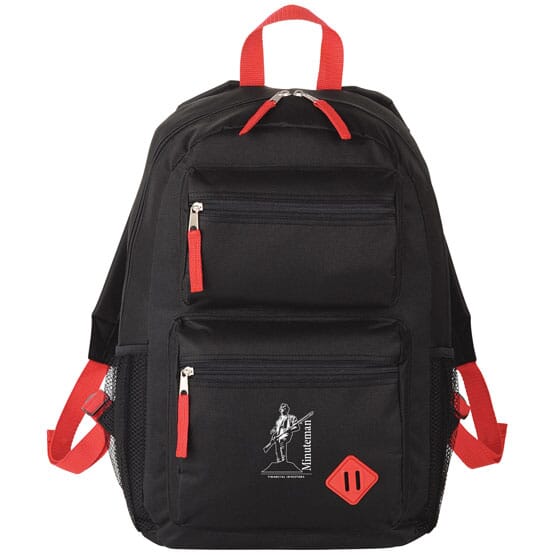 backpack with two side pockets