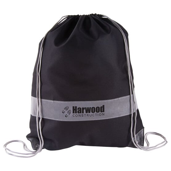 Reflective Panel Drawstring Bag