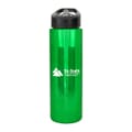 24 oz Metallic Bottle with Pop-Up Straw