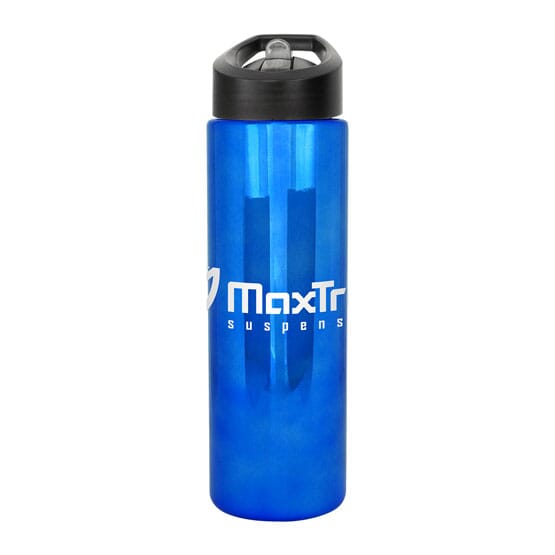 24 oz Metallic Bottle with Pop-Up Straw