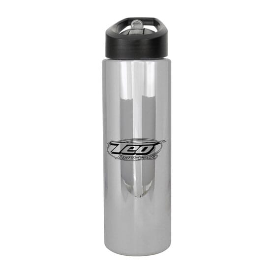 24 oz Metallic Bottle with Pop-Up Straw