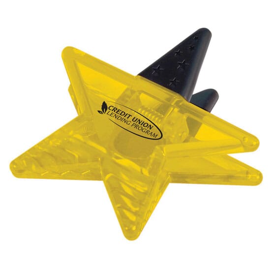 Star shaped magnetic clip with logo