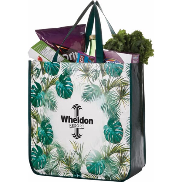 Tropical Design Laminated Shopping Bag