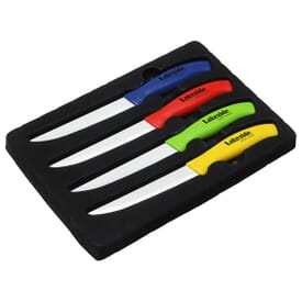 Ceramic Steak Knife Set with Multi-Color Handles