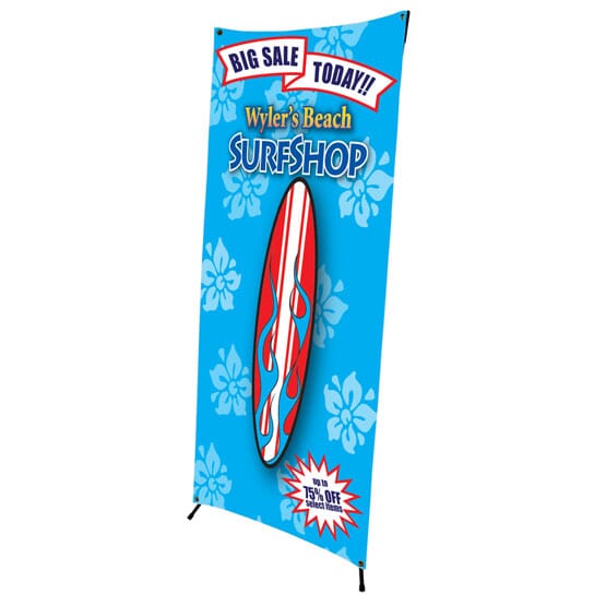 2 ft x 5 1/4 ft Indoor Banner Kit with Stand