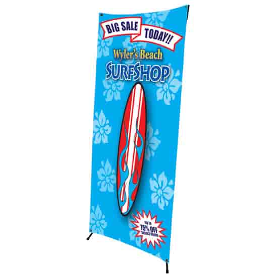2 ft x 5 1/4 ft Indoor Banner Kit with Stand