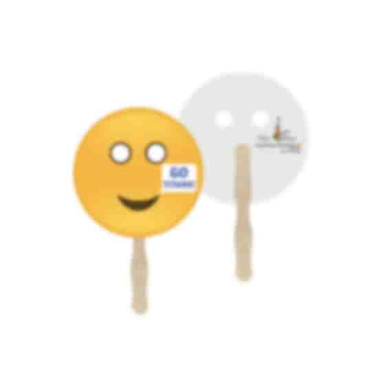 Emoji Face Hand Fan Promotional Giveaway Crestline