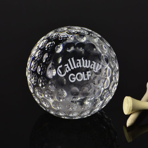 Classic Crystal Golf Ball Paperweight