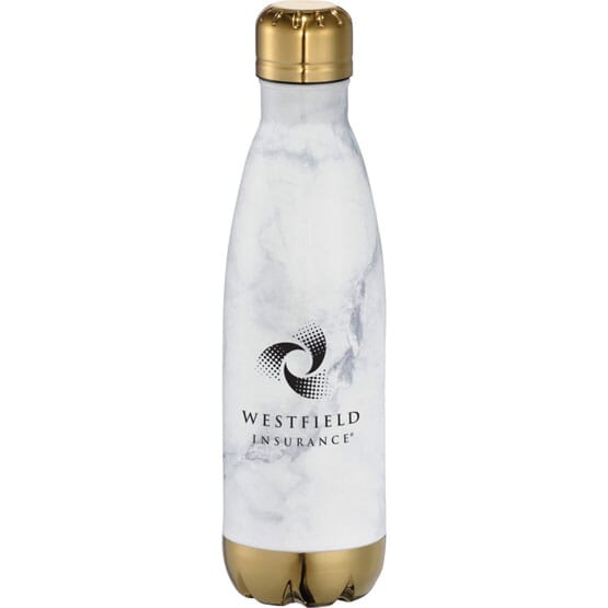 17 oz Marble Look Copper Lined Bottle