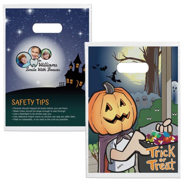 Full Color Design Plastic Halloween Treat Bag