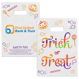 Full Color White Plastic Halloween Treat Bag