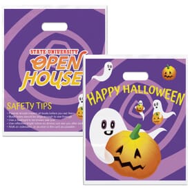 Full Color Purple Plastic Halloween Treat Bag