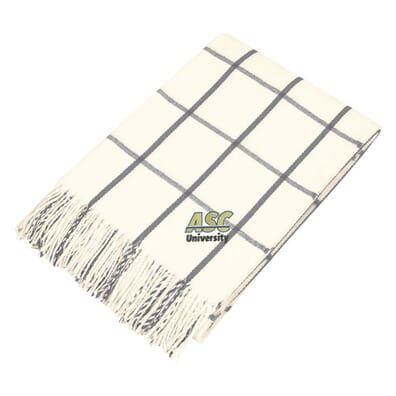 Windowpane Plaid Throw Blanketp