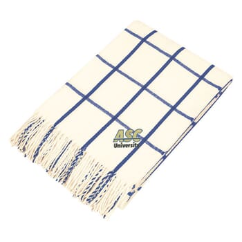 Windowpane Plaid Throw Blanket