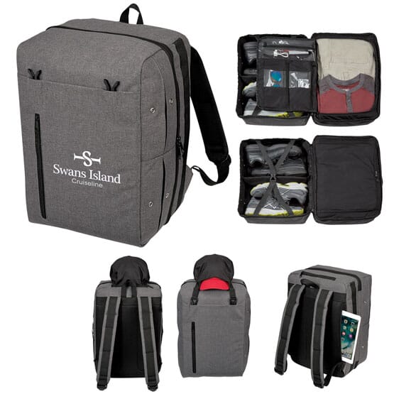 Travel Backpack with Shoe and Hat Organizer