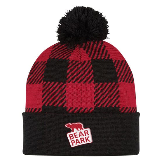Buffalo Plaid Pom Beanie