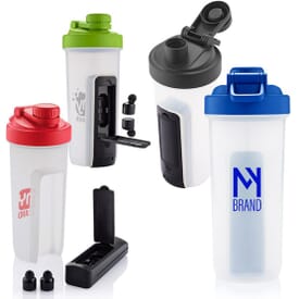 20 oz Shaker Bottle with Wireless Earbuds
