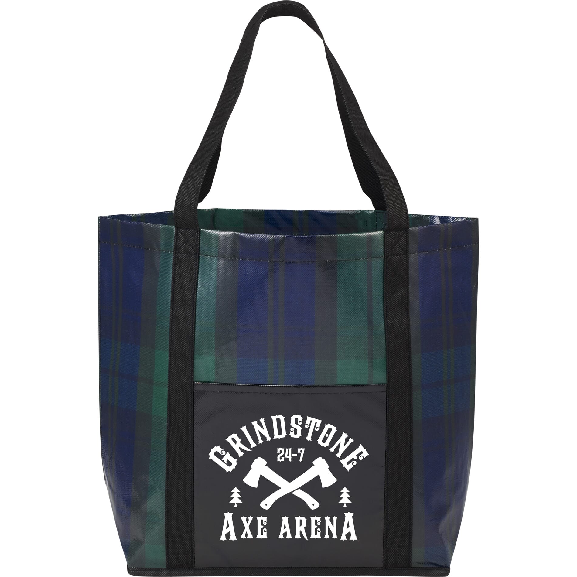 Buffalo Plaid Laminated Tote Bag