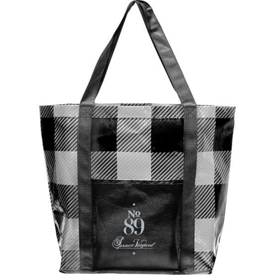 Buffalo Plaid Laminated Tote Bag