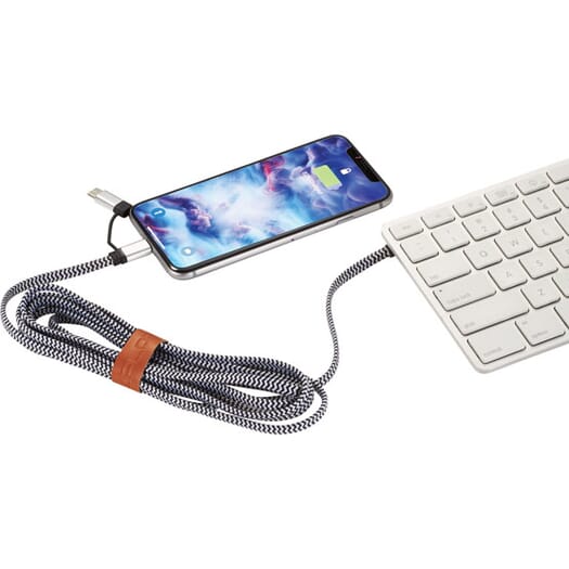 3-in-1 Cotton Canvas Charging Cable