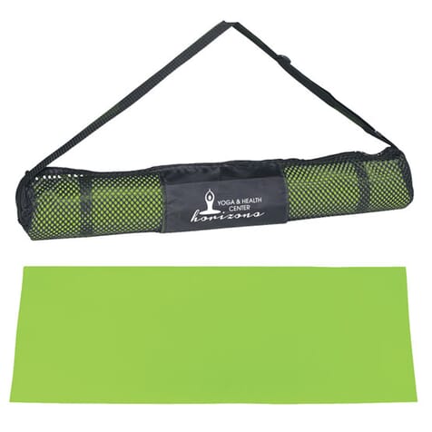 yoga mat with customized mesh carrying bag