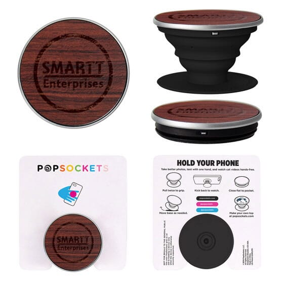 PopSockets PopGrip Wood - Rosewood