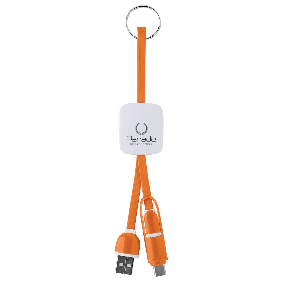 Slide Charging Cables on Key Ring