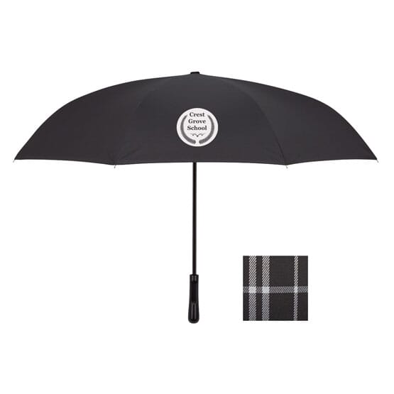 48” Plaid-Lined Inverted Arc Umbrella