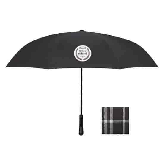 48" Plaid-Lined Inverted Arc Umbrella