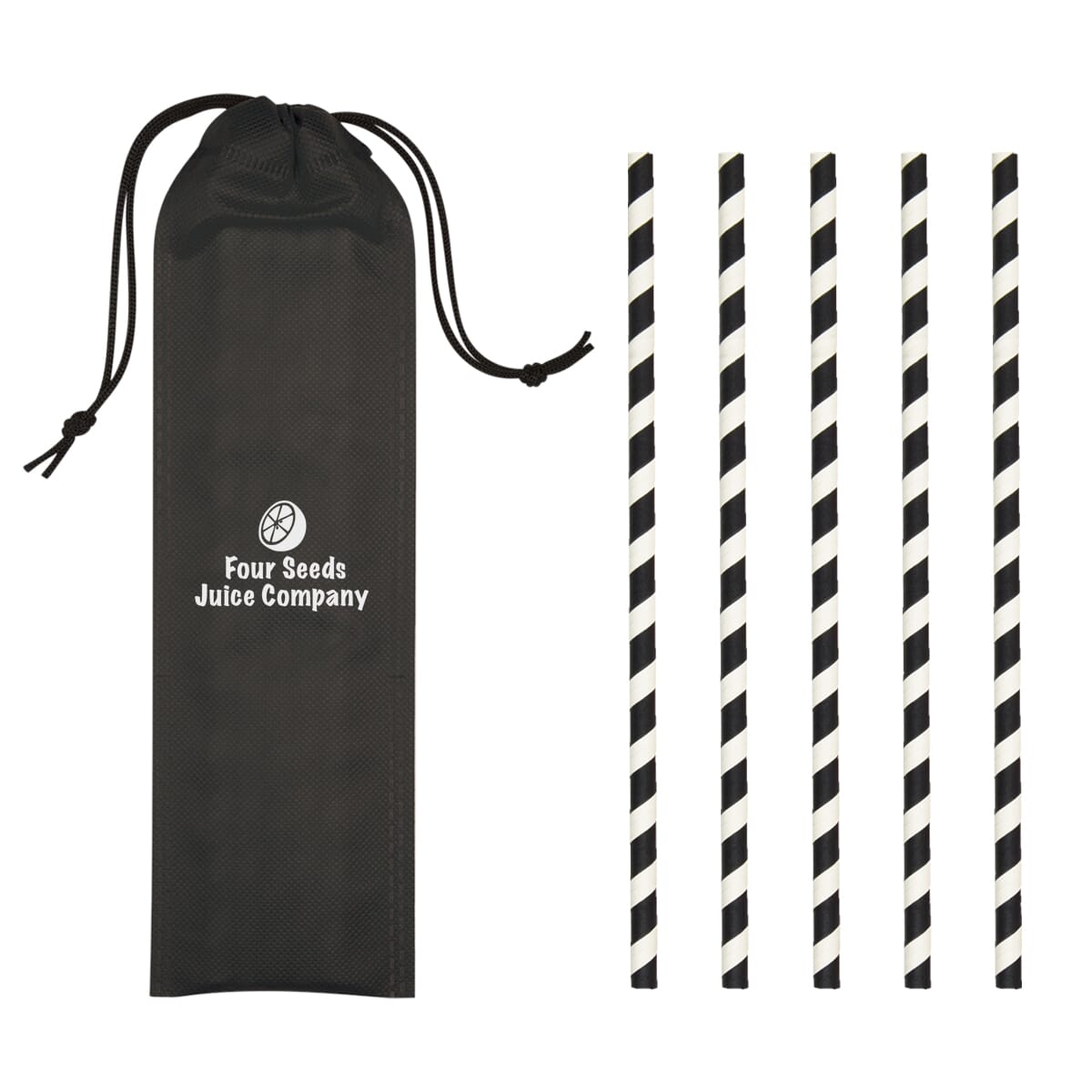 5 Pack Paper Straw in Pouch