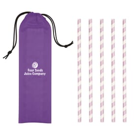 5 Pack Paper Straw in Pouch