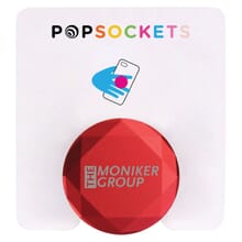 Silver faceted popsockets on phone