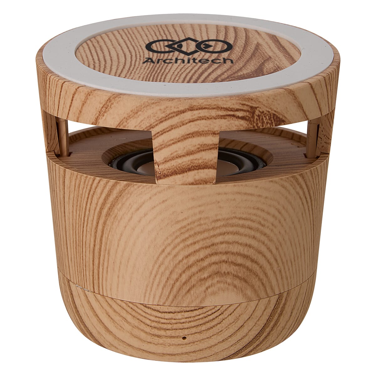 Woodgrain Wireless Charging Pad and Speaker