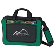 Black and green business briefcase