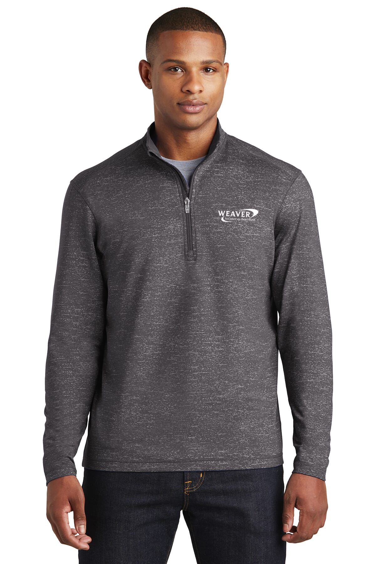 Men's Sport-Tek® Sport-Wick® Stretch Reflective Heather 1/2 Zip