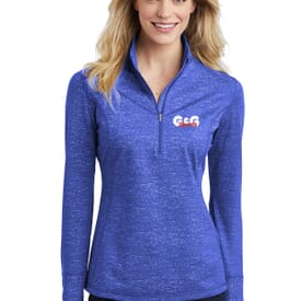 Ladies' Sport-Tek® Sport-Wick® Stretch Reflective Heather 1/2 Zip