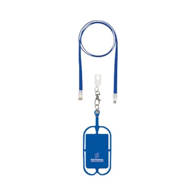 Custom Charging Cable Lanyard with Promotional Silicone Phone Holder ...