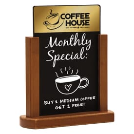 Small Wooden Countertop Chalkboard Display