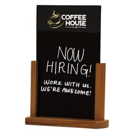 Large Wooden Countertop Chalkboard Display