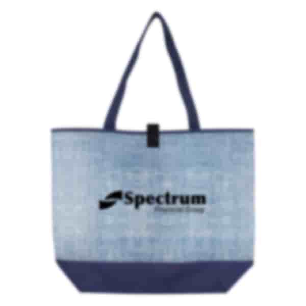 Blue Denim-Look Tote Bag