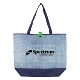 Blue Denim-Look Tote Bag
