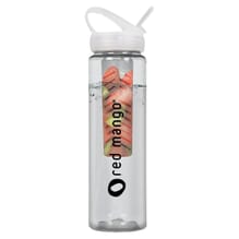 Clear fruit infuser water bottle