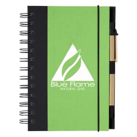 Eco-Inspired Spiral Notebook &amp; Pen