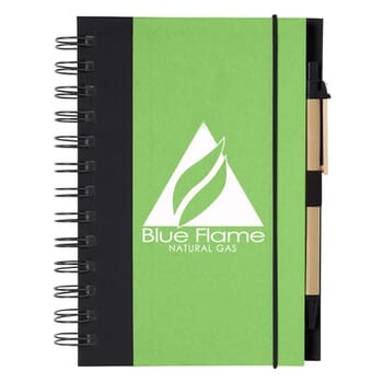 Eco-Inspired Spiral Notebook &amp; Pen