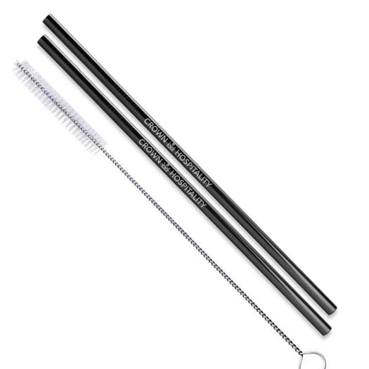 Reusable Stainless Steel Drinking Straws – 2 Pack