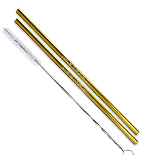 Reusable Stainless Steel Drinking Straws – 2 Pack