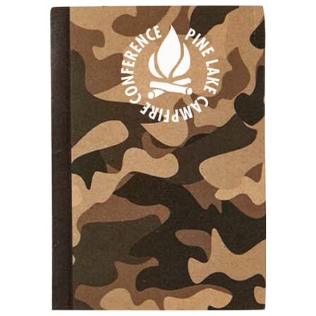 usa made mini military camouflage notebook with logo