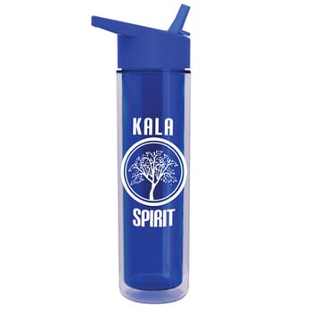 16 oz Insulated Sports Bottle with Flip Straw Lid